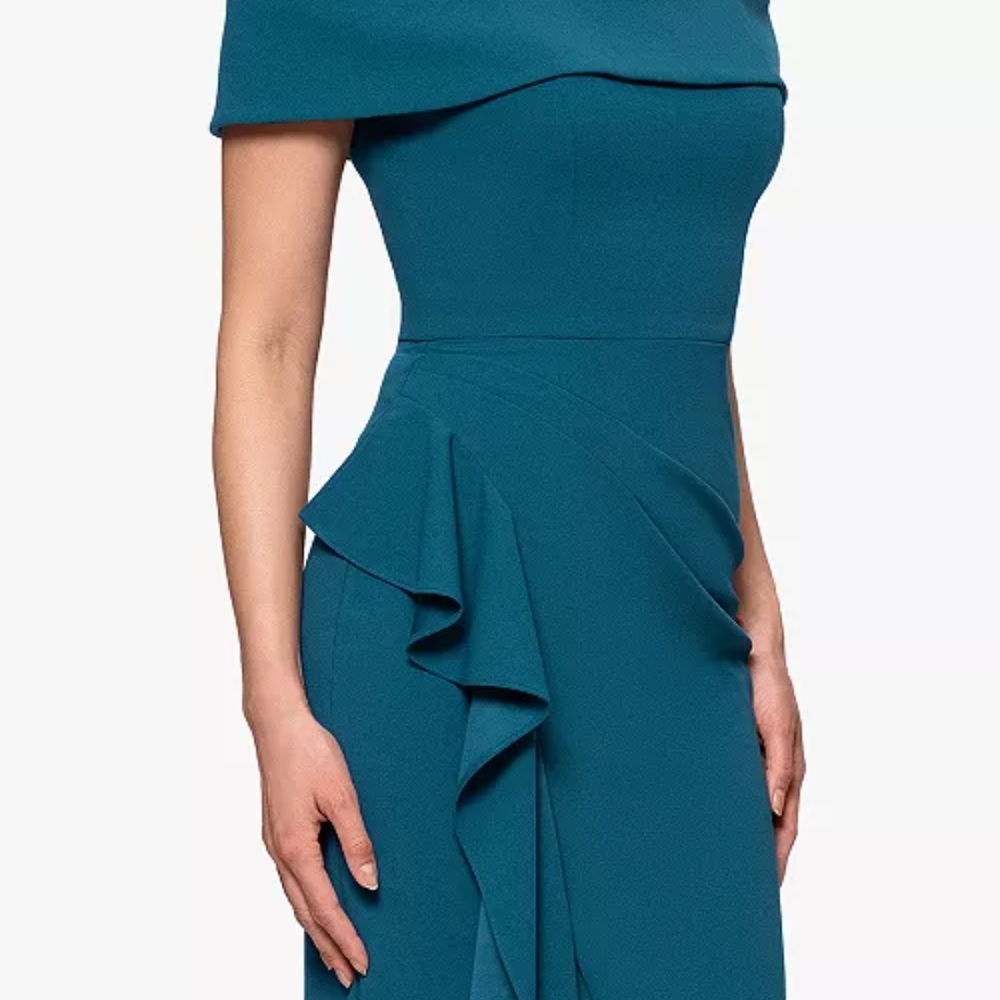 Chic One-Shoulder Dark Green Dress - Picture 2 of 9